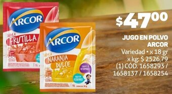 Makro JUGO EN POLVO ARCOR Variedad x 18 gr oferta