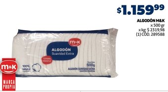 Makro ALGODÓN M&K x 500 gr oferta