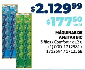 Makro MÁQUINAS DE AFEITAR BIC 3 filos/Comfort •x 12 u oferta