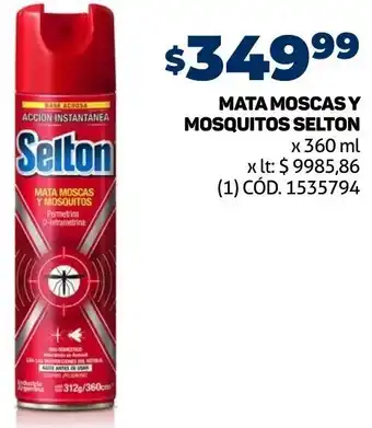 Makro MATA MOSCAS Y MOSQUITOS SELTON x 360 ml oferta