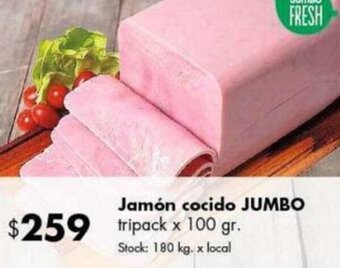 Disco Jamón cocido JUMBO tripack x 100 gr. oferta