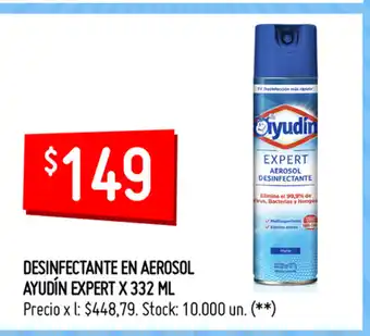 Walmart Ayudín Expert Desinfectante En Aerosol x 332 ml oferta