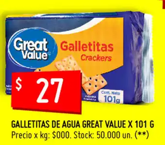 Walmart Great Value Galletitas De Agua x 101 g oferta