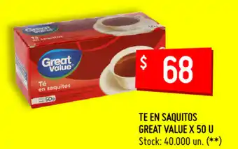 Walmart Great Value Te En Saquittos x 50 u oferta
