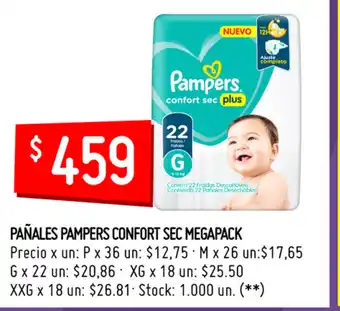 Walmart Pampers Confort Pañales Sec Megapack oferta