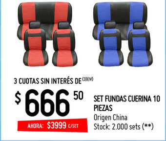 Walmart Set Fundas Cuerina 10 Piezas oferta