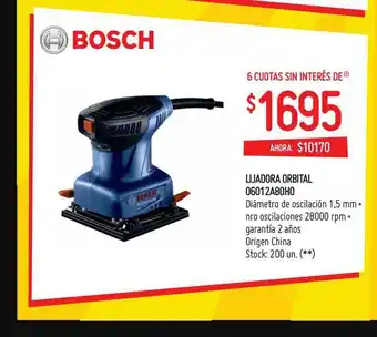 Walmart Lijadora Orbital 06012a80ho Bosch oferta