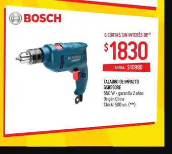 Walmart Taladro De Impacto Gsb550re Bosch oferta