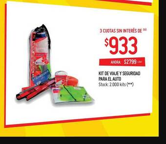 Walmart Kit De Viajey Y Seguridad Para El Auto oferta