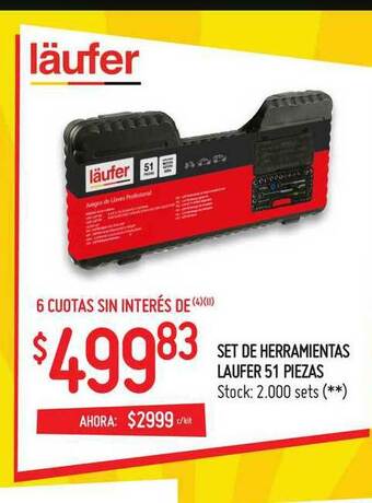 Walmart Set De Herramientas Laufer 51 Piezas oferta