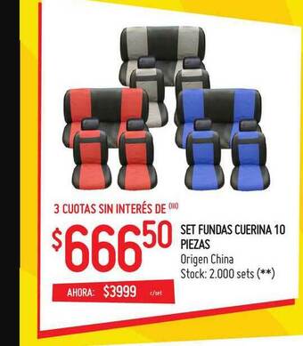 Walmart Set Fundas Cuerina 10 Piezas oferta