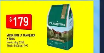 Walmart Yerba Mate La Tranquera x 500 g oferta