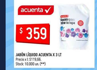 Walmart Jabón Líquido Acuenta x lt oferta