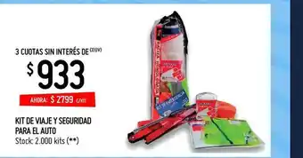 Walmart Kit De Viajey Y Seguridad Para El Auto oferta