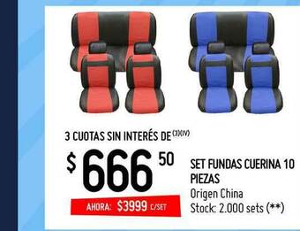 Walmart Set Fundas Cuerina 10 Piezas oferta