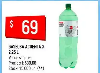 Walmart Gaseosa Acuenta 2,25 L oferta