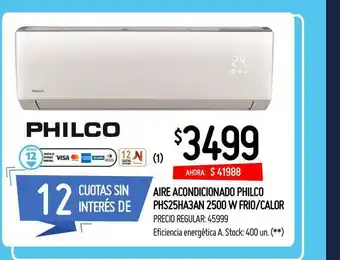 Walmart Aire Acondicionado Philco Phs25ha3an 2500 W Frio Calor oferta