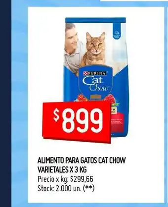 Changomas Alimento Para Gatos Cat Chow Varietales x 3 kg oferta