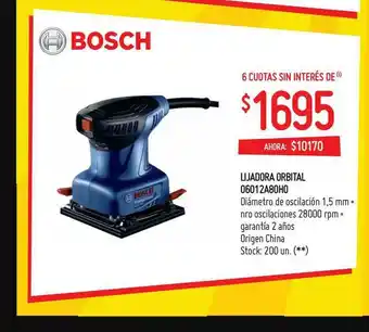 Lijadora Orbital 06012a80ho Bosch