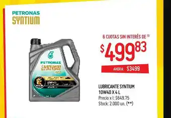 Changomas Lubricante Syntium 10w40 X 4 L oferta