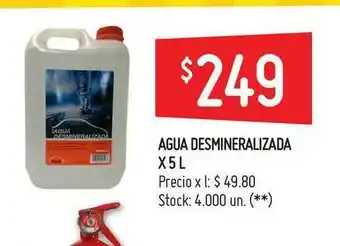 Changomas Agua Desmineralizada x 5l oferta