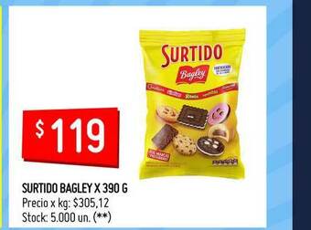 Changomas Surtido Bagley x 390 g oferta