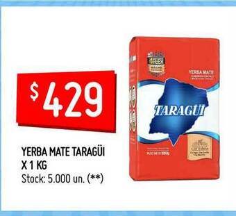 Changomas Yerba Mate Taragüi x 1 kg oferta