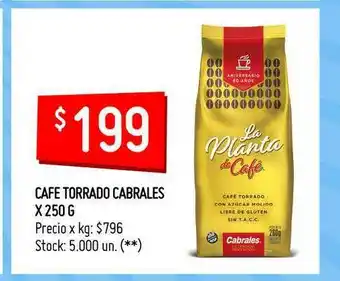Changomas Cafe Torrado Cabrales x 250g oferta