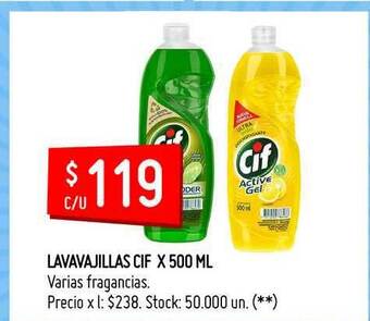 Changomas Cif Lavavajillas x 500ml oferta