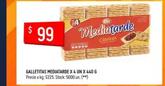 Changomas Galletitas Mediatarde x 4un x 4un oferta