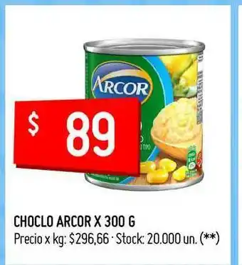 Changomas Choclo Arcor x 300g oferta