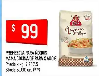 Changomas Premezcla Para ñoquis Mama Cocina De Papa x 400 g oferta