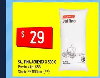 Changomas Sal Fina Acuenta x 500g oferta