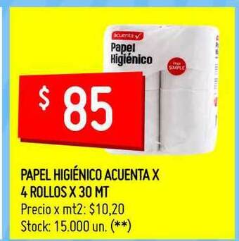 Changomas Papel Higiénico Acuenta x 4 Rollos x 30mt oferta
