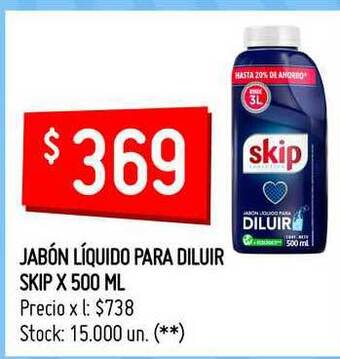 Changomas Jabón Líquido Para Diluir Skip x 500 ml oferta