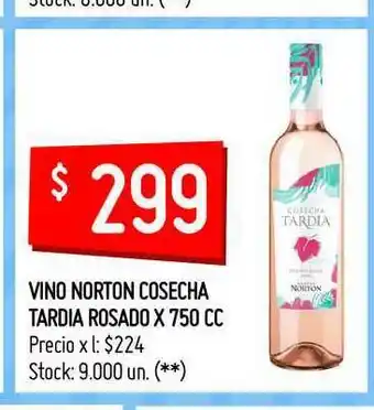 Changomas Vino Norton Cosecha Tardia Rosado x 750 cc oferta