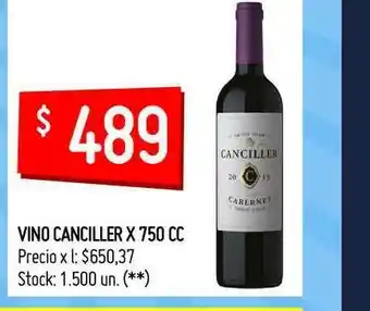 Changomas Vino Canciller x 750 cc oferta