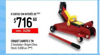 Changomas Criquet Carrito 2 Tn oferta