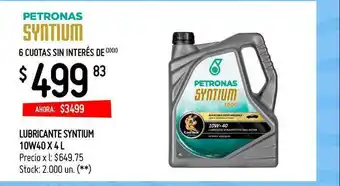 Changomas Lubricante Syntium 10w40x4l oferta
