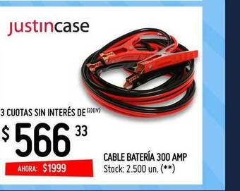 Changomas Cable Batería 300 Amp Justincase oferta