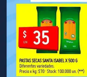 Changomas Pastas Secas Santa Isable x 500 g oferta