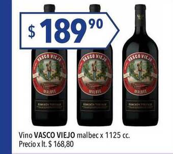 Hergo Vino Vasco Viejo Malbec oferta