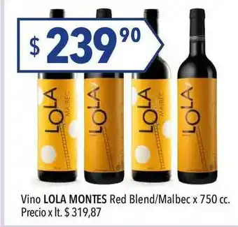 Hergo Vino Lola Montes Red Blend-Malbec x 750 cc oferta