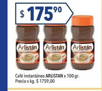 Hergo Café Instantáneo Arlistan x 100 gr oferta