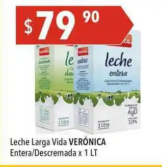 Hergo Leche Larga Vida Verónica Entera-Descremada x 1 lt oferta