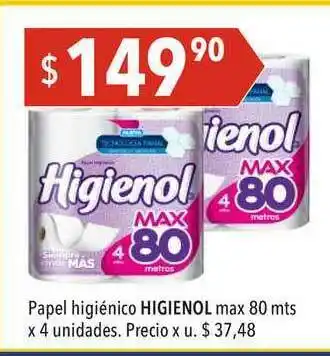 Hergo Papel Higiénico Higienol Max 80 Mts oferta