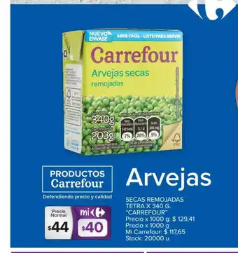 Carrefour Arvejas Seca Remojadas Tetra Carrefour oferta