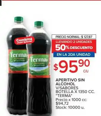 Carrefour Aperitivo Sin Alcohol V Sabores Terma Llevando 2 U. 50% Descuento En La 2da Unidad oferta