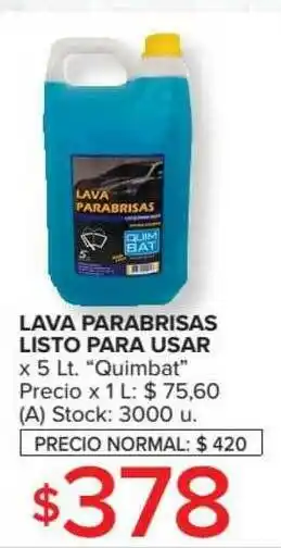 Carrefour Lava Parabrisas Listo Para Usar Quimbat oferta