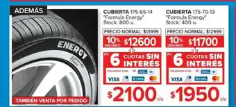 Carrefour Cubierta 175-65-14 Formula Energy Cubierta 175-70-13 Formula Energy oferta